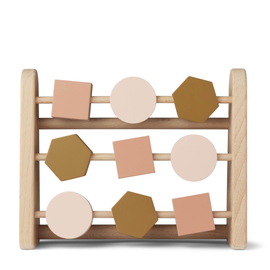 Toys Liewood Shape Sorters, Bead Frames | Astrid Wooden Abacus Geometric Rose / Multi Mix