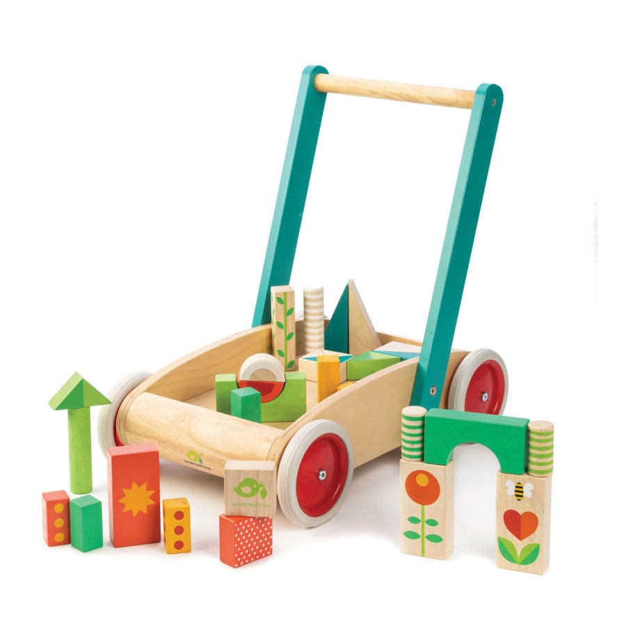 Toys Tender Leaf Wooden Toys | Building Block Baby Walker