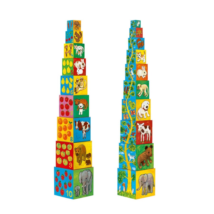 Toys Djeco Stacking Toys | My Friends Stacking Blocks