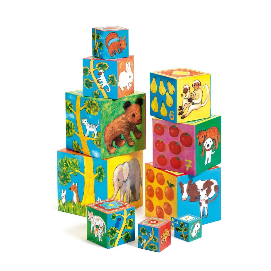 Toys Djeco Stacking Toys | My Friends Stacking Blocks