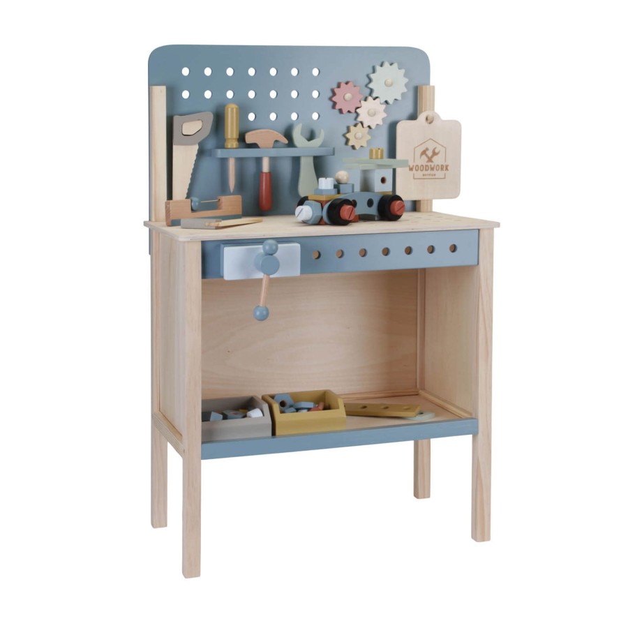 Toys Little Dutch Tool Sets, Workbenches | Blue Workbench And Accessories