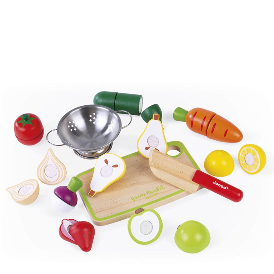 Toys Janod Wooden Toys | Fruits And Vegetable Maxi Set