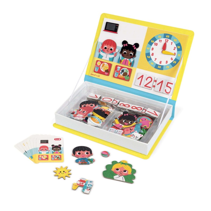 Toys Janod Games, Puzzles, Jigsaws | Learn To Tell The Time Magneti'Book