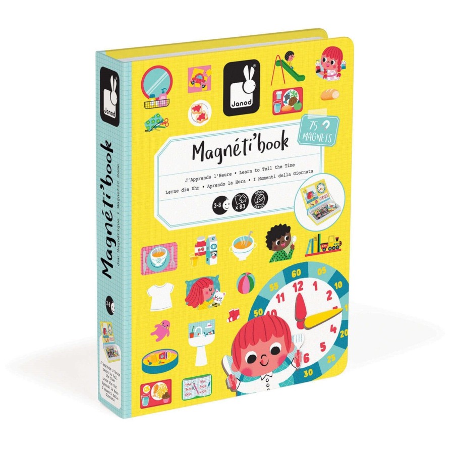 Toys Janod Games, Puzzles, Jigsaws | Learn To Tell The Time Magneti'Book