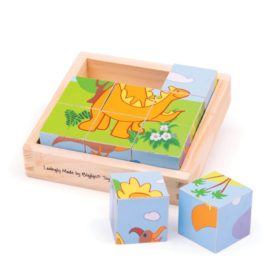 Toys Big Jigs Games, Puzzles, Jigsaws | Dinosaur Cube Puzzle