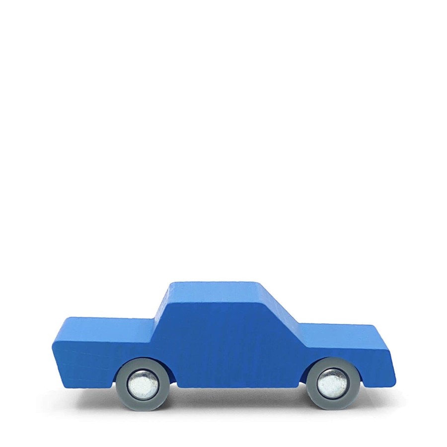 Toys Waytoplay Trains, Cars, Planes | Back And Forth Wooden Toy Car - Blue