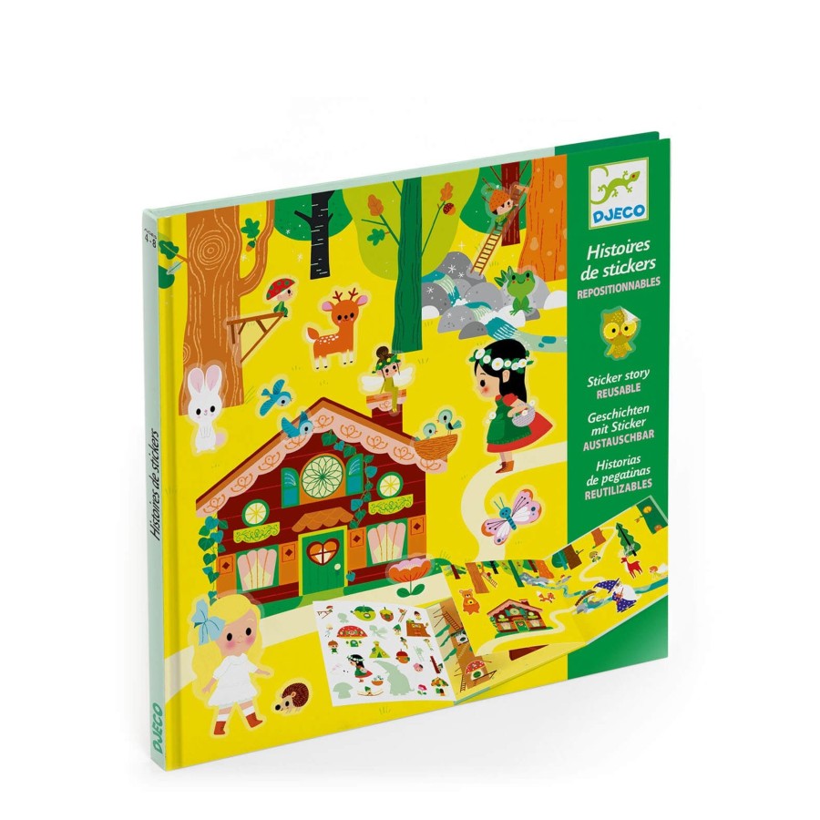 Toys Djeco Arts & Crafts | 50 Sticker Story Book - The Magical Forest