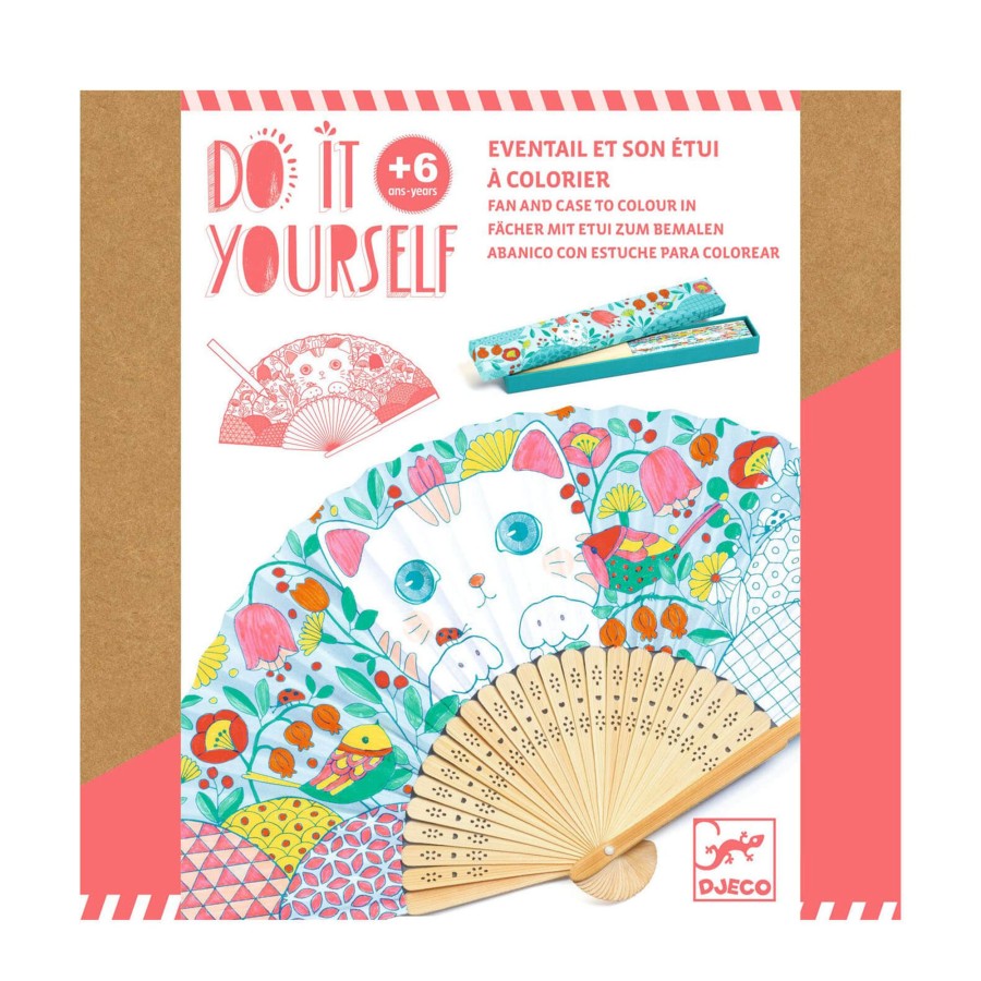 Toys Djeco Arts & Crafts | Colour In Craft Set - Koneko Fan