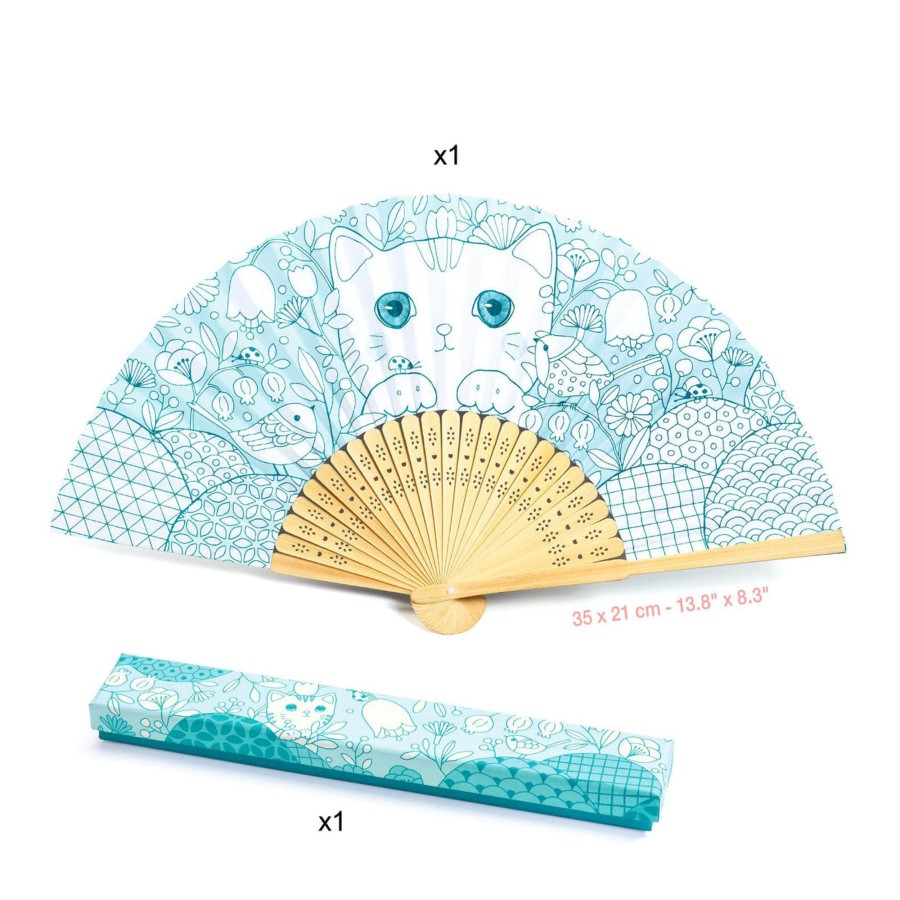 Toys Djeco Arts & Crafts | Colour In Craft Set - Koneko Fan