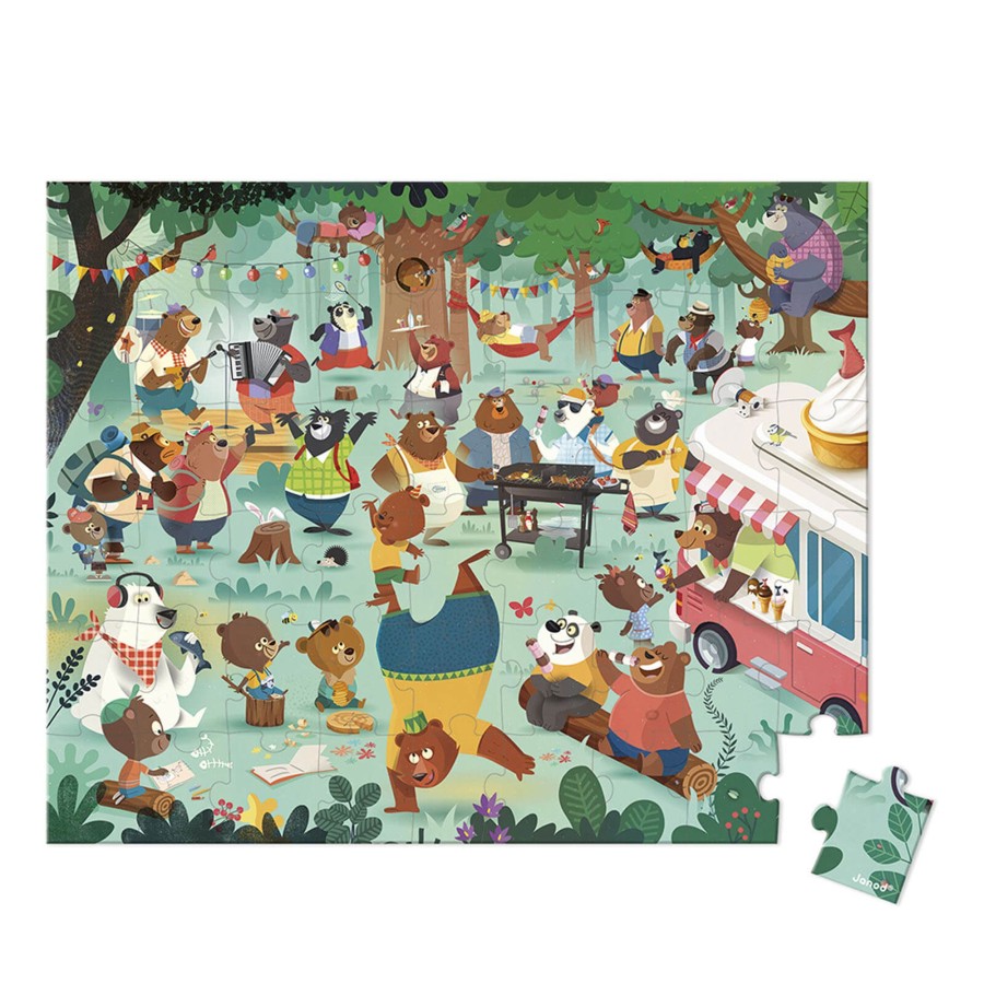 Toys Janod Games, Puzzles, Jigsaws | Puzzle Family Bears- 54 Pieces