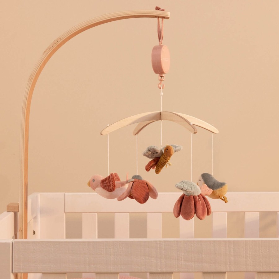 Home Little Dutch Furniture | Music Cot Mobile - Flowers And Butterflies