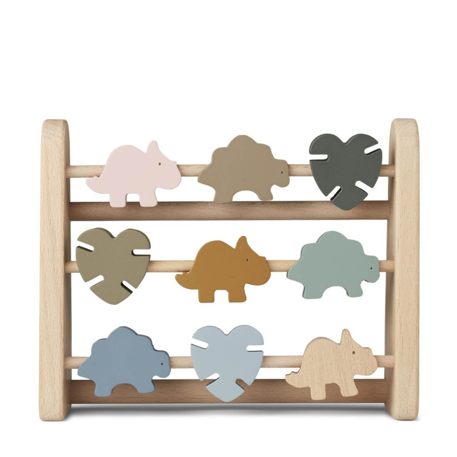 Toys Liewood Shape Sorters, Bead Frames | Astrid Abacus Dino Multi Mix