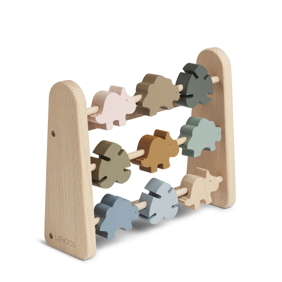 Toys Liewood Shape Sorters, Bead Frames | Astrid Abacus Dino Multi Mix