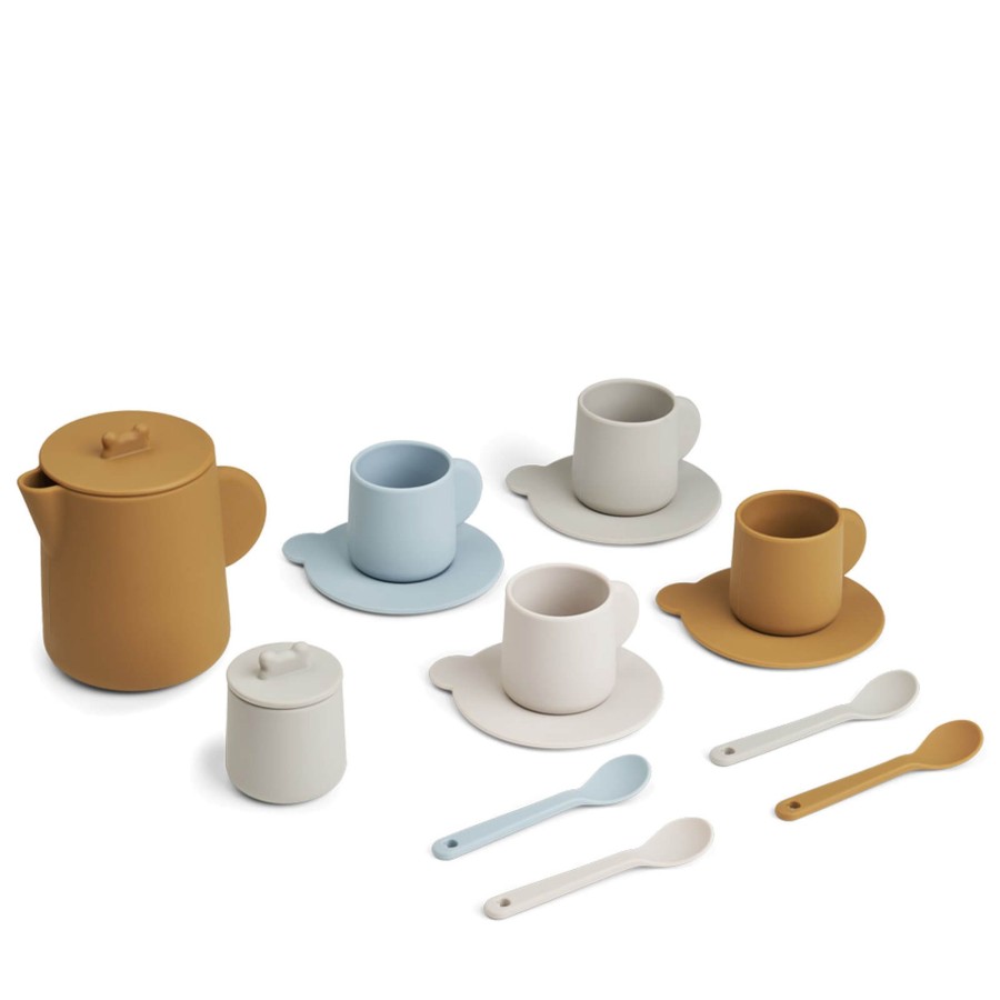 Toys Liewood Kitchens, Foods | Kourtney Tea Set Blue Multi Mix