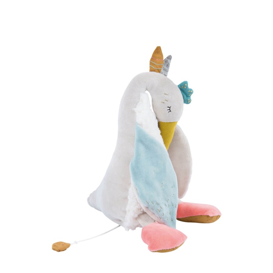 Toys Moulin Roty Soft Toys, Comforters | Musical Olga The Goose Soft Toy