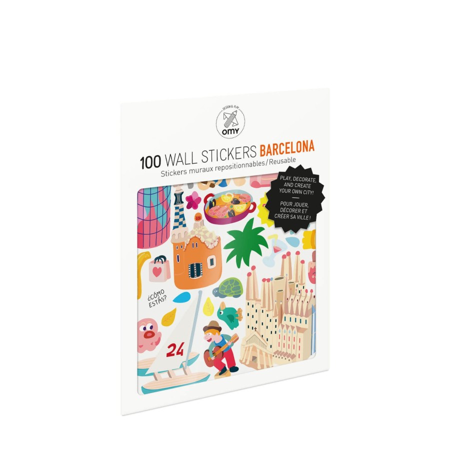 Toys OMY Arts & Crafts | 100 Wall Stickers - Barcelona