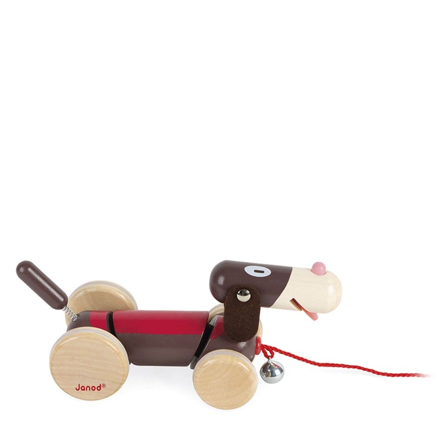 Toys Janod Wooden Toys | Pull Along Dog