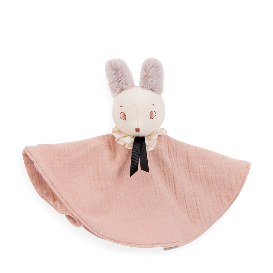 Toys Moulin Roty Soft Toys, Comforters | Brume The Mouse Pink Muslin Comforter