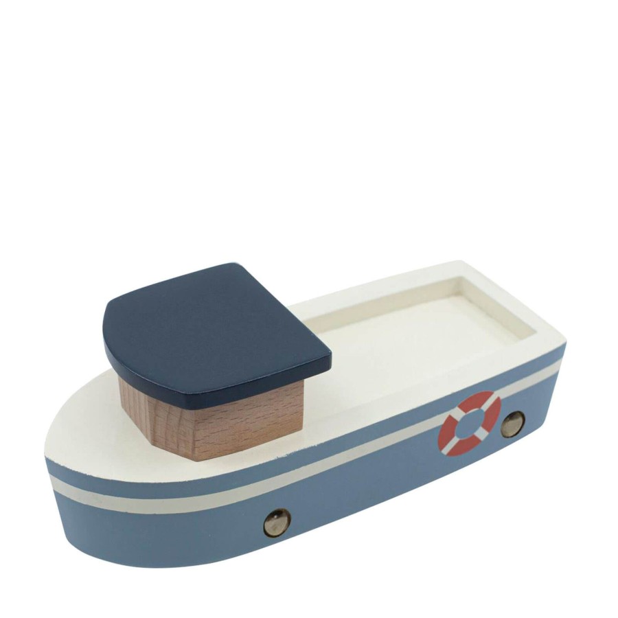 Toys Sebra Wooden Toys | Wooden Fishing Boat