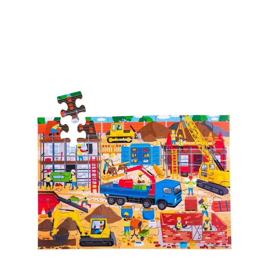 Toys Big Jigs Games, Puzzles, Jigsaws | Floor Puzzle Construction Site - 48 Pieces