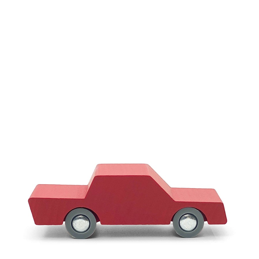 Toys Waytoplay Trains, Cars, Planes | Back And Forth Wooden Toy Car - Red