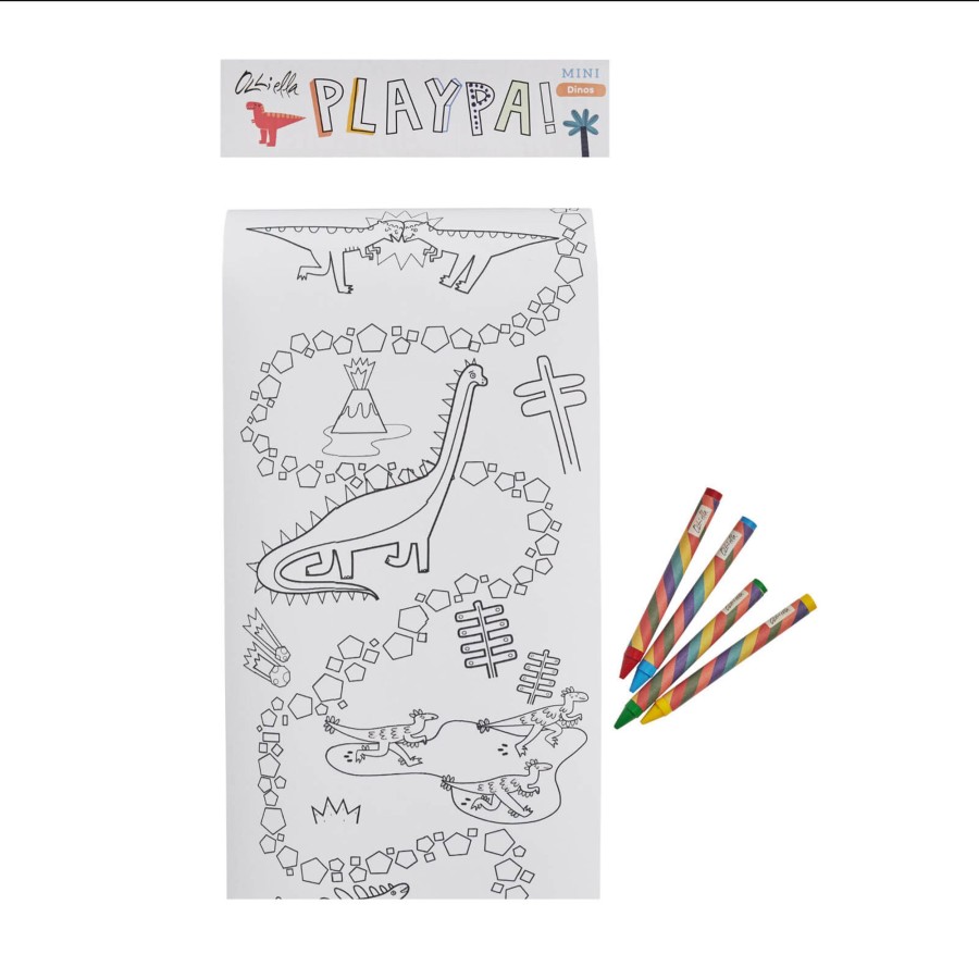 Toys Olli Ella Arts & Crafts | Colouring Paper Roll - Dino