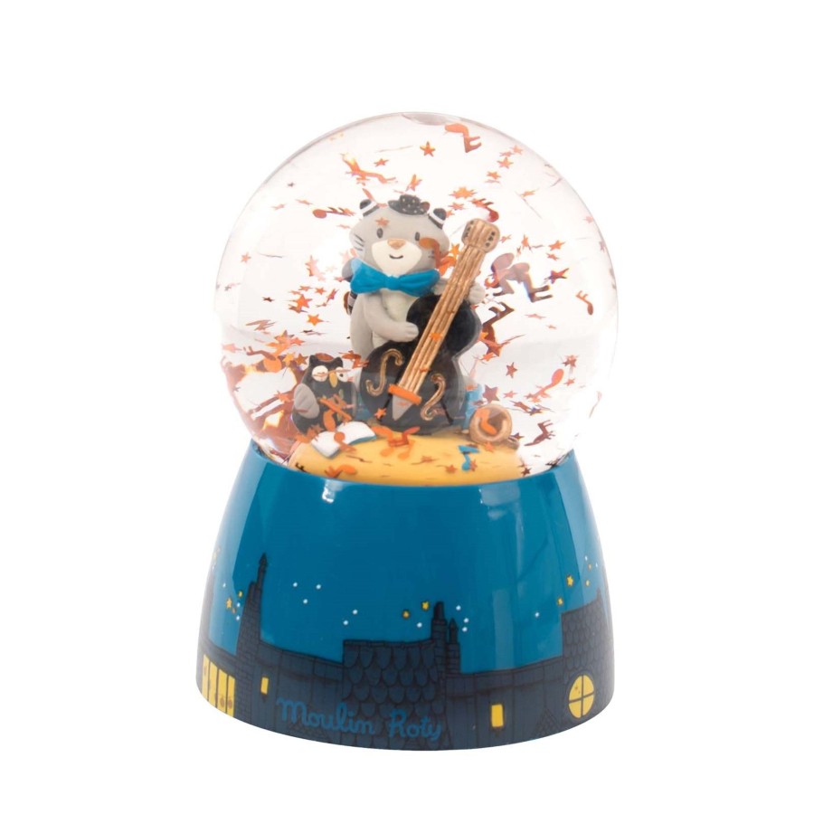 Home Moulin Roty Decorative Objects | Les Moustaches Musical Snow Globe