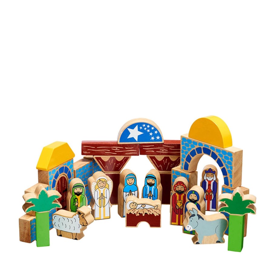 Toys Lanka Kade Stacking Toys | 40 Wooden Building Blocks - Nativity