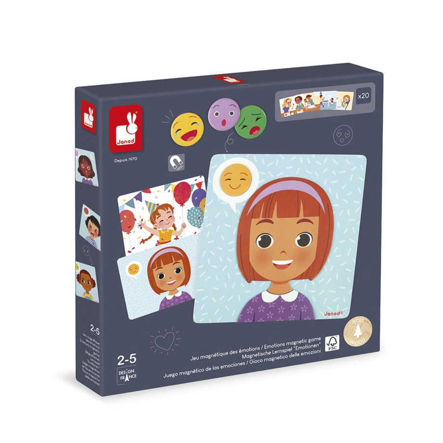 Toys Janod Games, Puzzles, Jigsaws | Emotions Magnetic Game