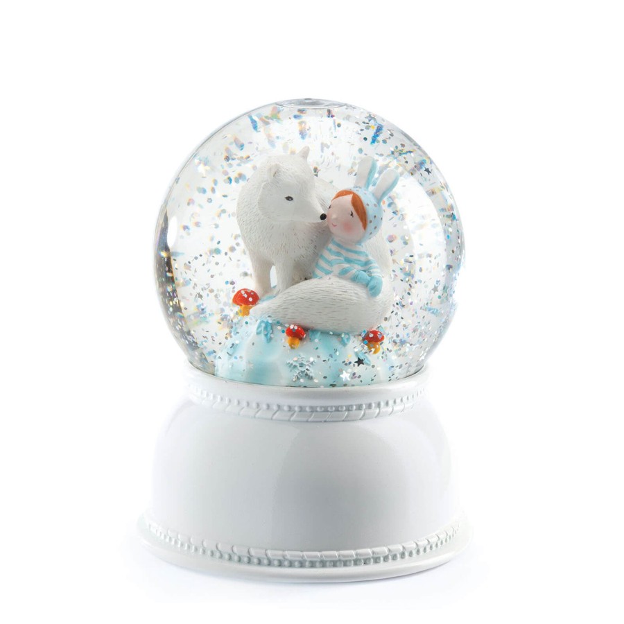 Home Djeco Decorative Objects | Snow Globe Nightlight - Lila And Pupi