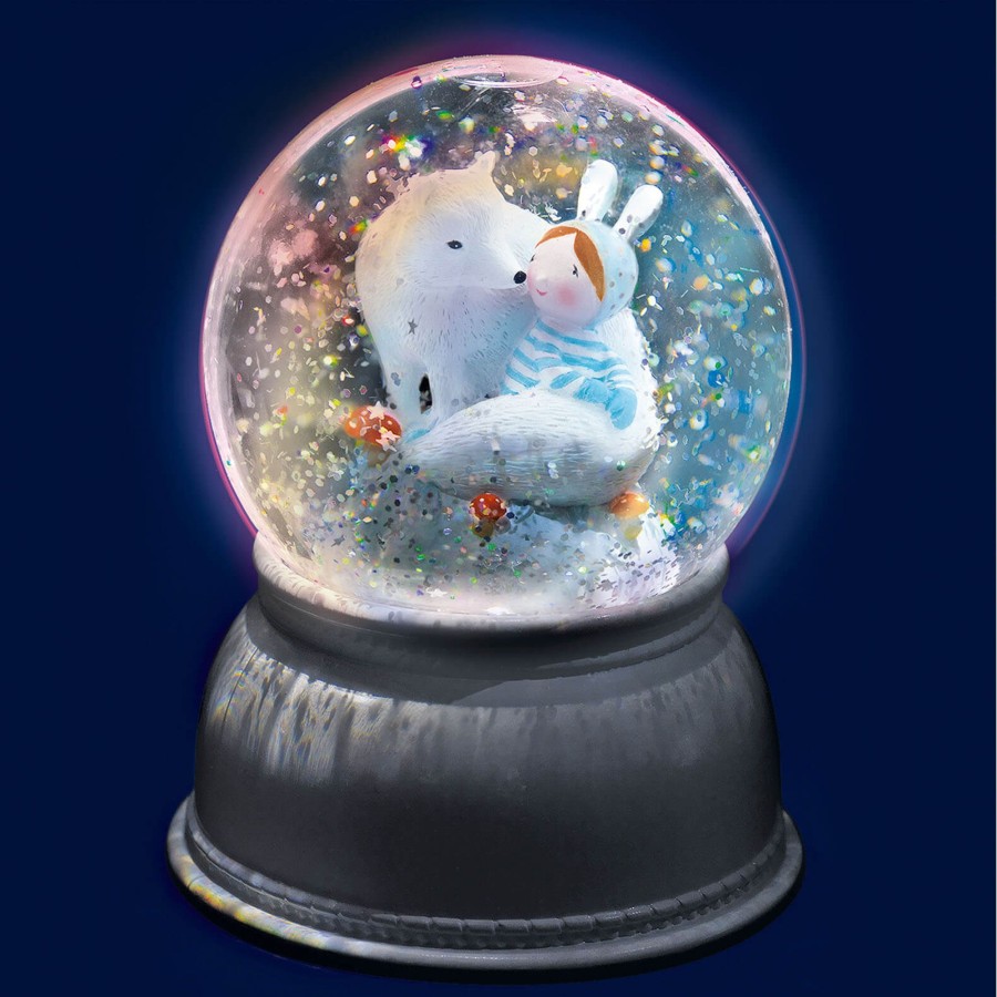 Home Djeco Decorative Objects | Snow Globe Nightlight - Lila And Pupi