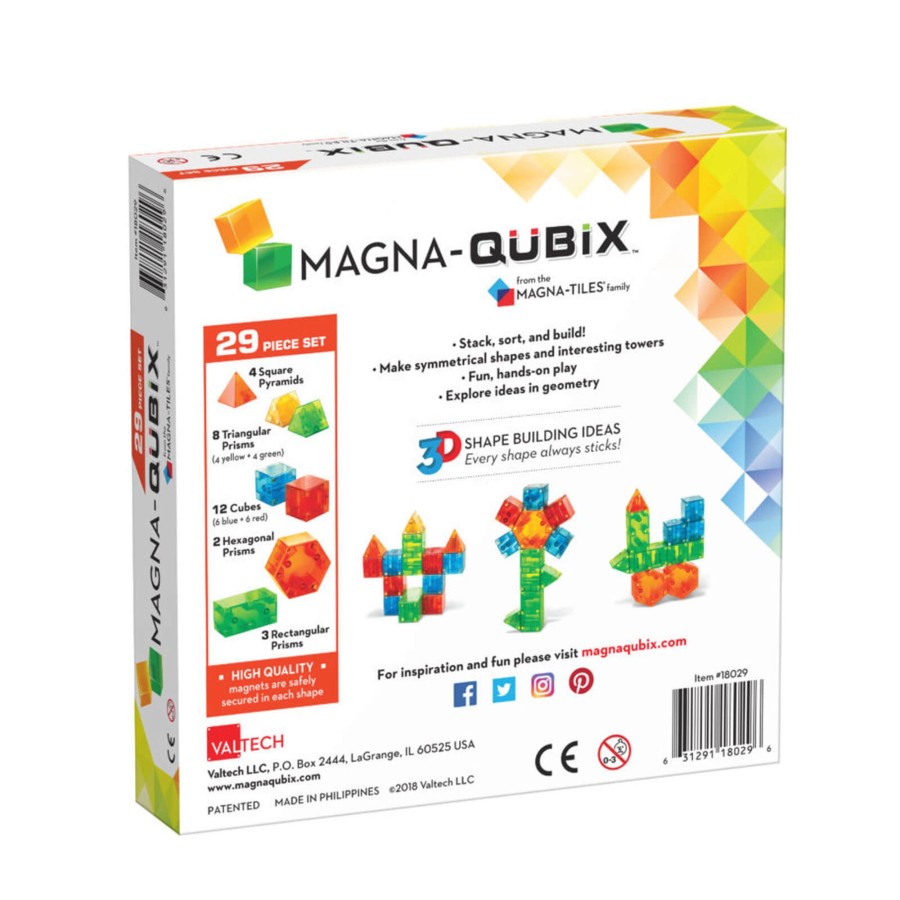 Toys Magna-Tiles Stacking Toys | Qubix 29 Piece Set