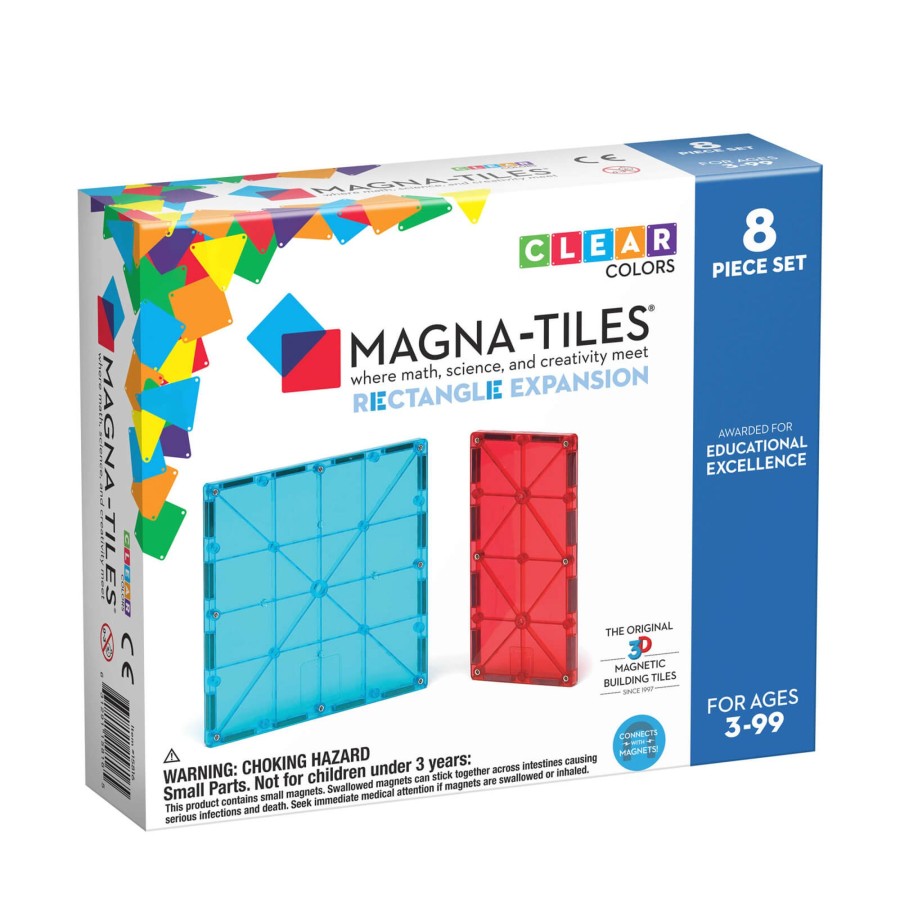 Toys Magna-Tiles Stacking Toys | Rectangle 8 Piece Expansion Set