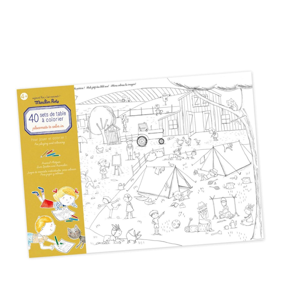 Toys Moulin Roty Arts & Crafts | 40 Colouring Placemats - Today Is Wednesday