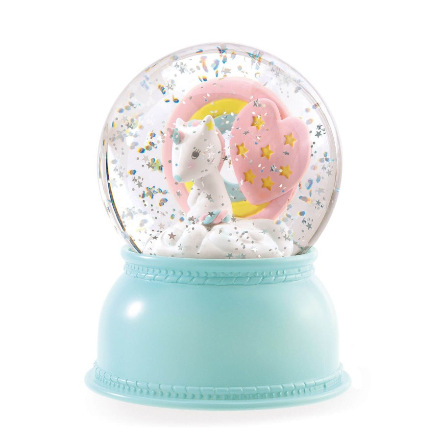 Home Djeco Decorative Objects | Snow Globe Nightlight - Unicorn