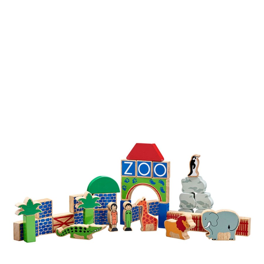 Toys Lanka Kade Stacking Toys | 40 Wooden Building Blocks - Zoo