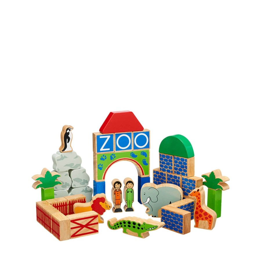 Toys Lanka Kade Stacking Toys | 40 Wooden Building Blocks - Zoo