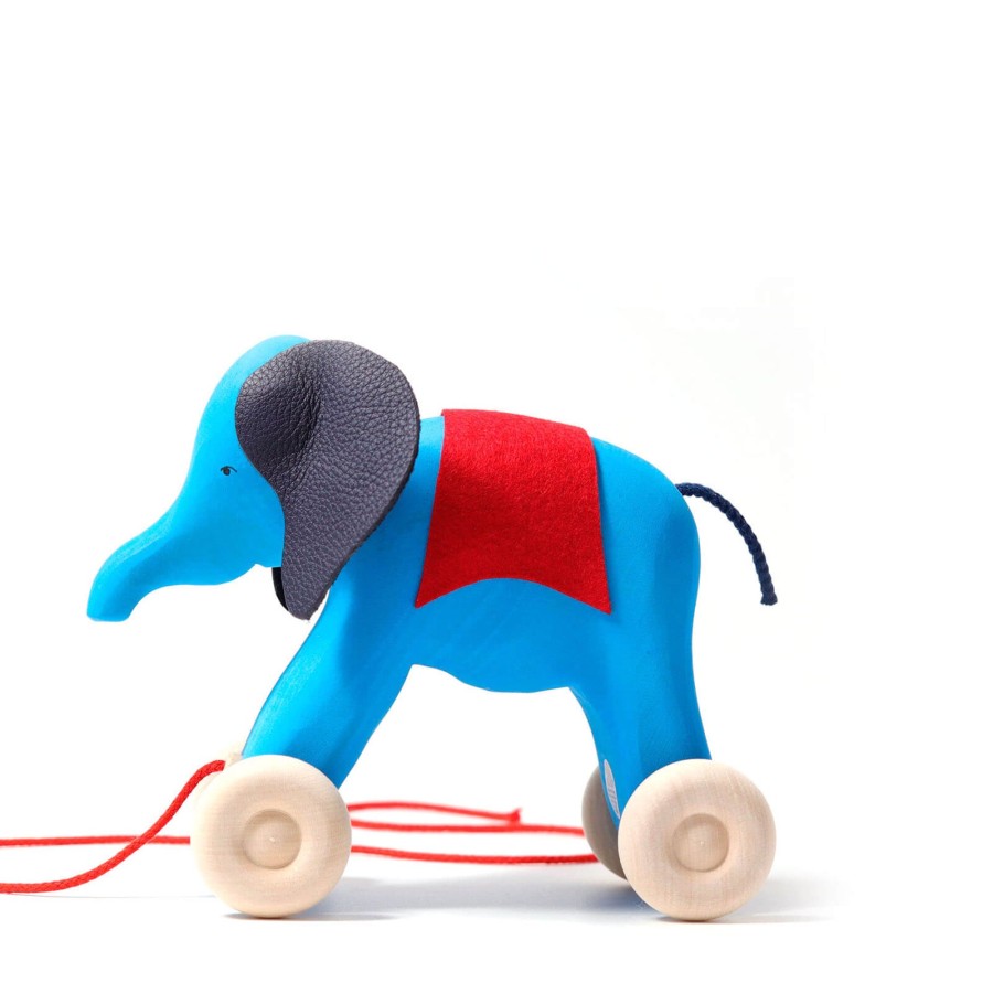 Toys Grimm’s Push & Pull Along Toys | Wooden Pull Along - Elephant Otto