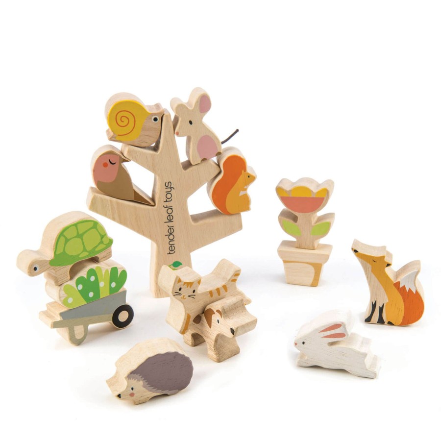 Toys Tender Leaf Wooden Toys | Stacking Garden Friends