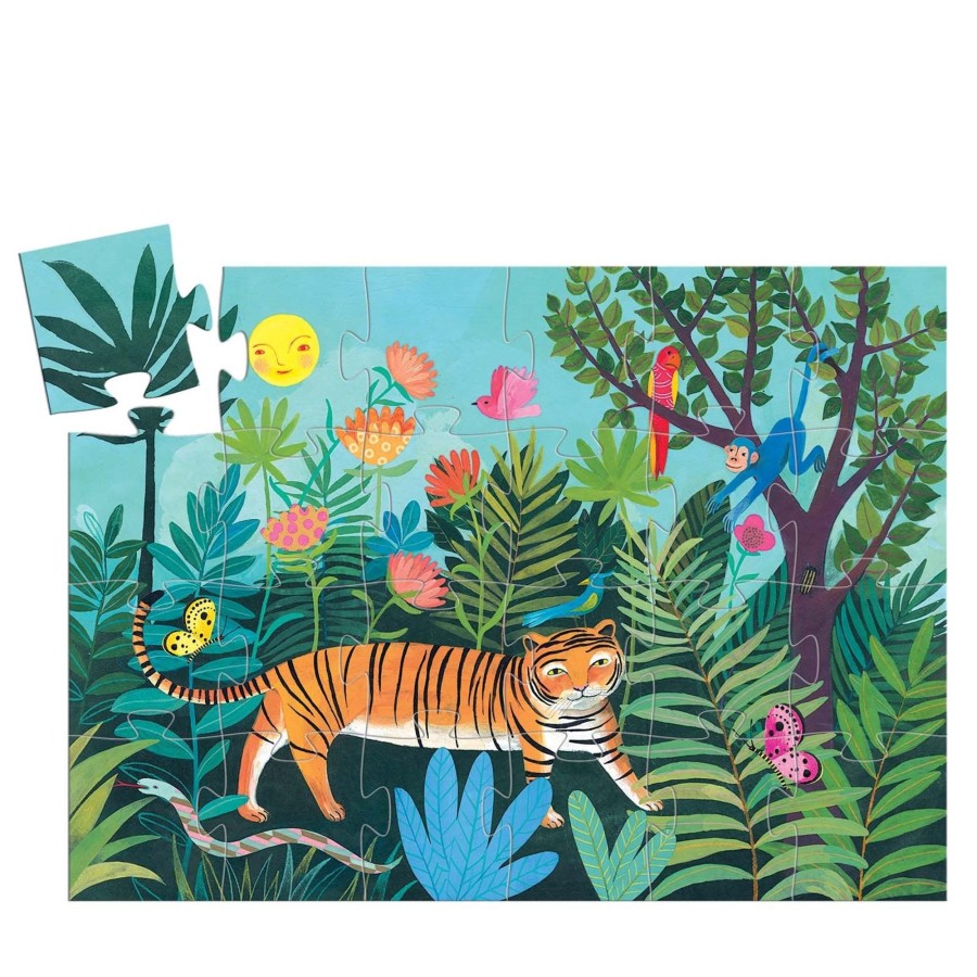 Toys Djeco Games, Puzzles, Jigsaws | The Tigers Walk Silhouette Puzzle