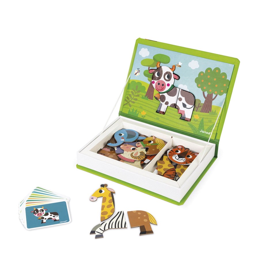 Toys Janod Games, Puzzles, Jigsaws | Animals Magnetic Book