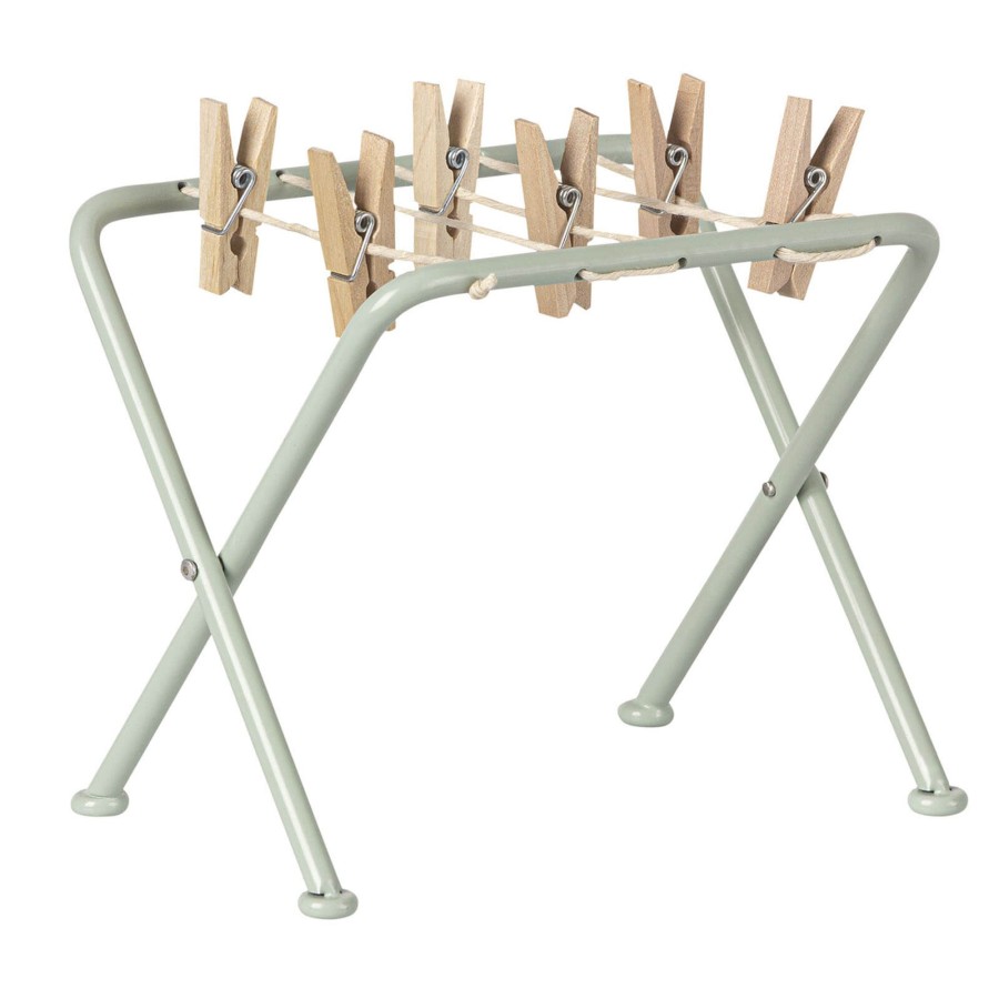 Toys Maileg Dolls, Dolls Houses | Drying Rack With Pegs