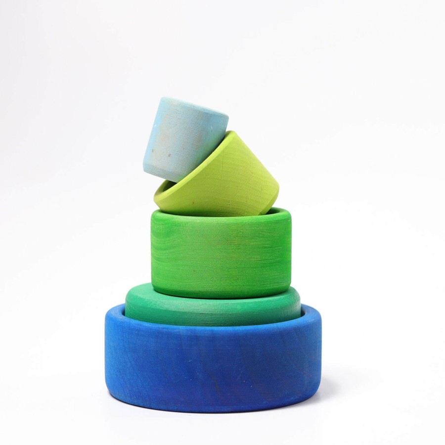 Toys Grimm’s Stacking Toys | 5 Stacking Bowls - Ocean