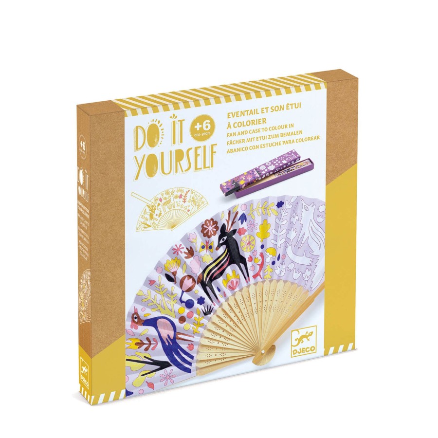 Toys Djeco Arts & Crafts | Colour In Craft Set - Woodland Fan