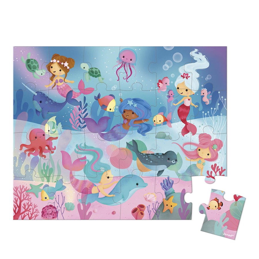 Toys Janod Games, Puzzles, Jigsaws | Puzzle Mermaids - 24 Pieces