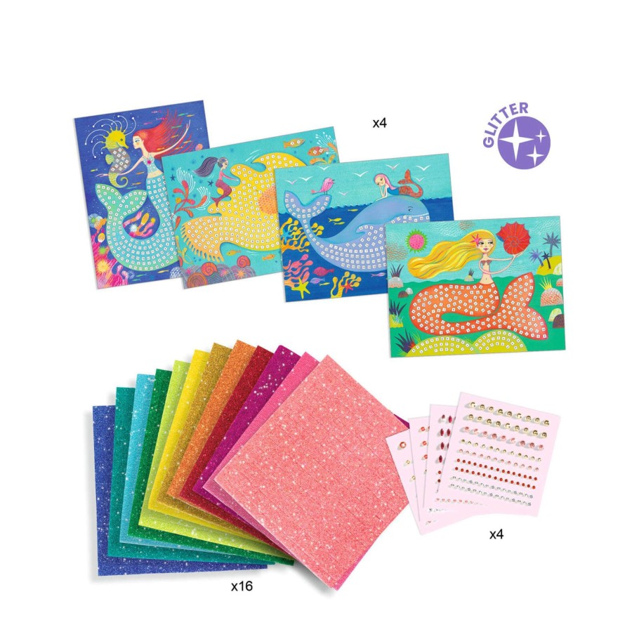 Toys Djeco Arts & Crafts | Mosaic Craft Set - The Mermaids Song