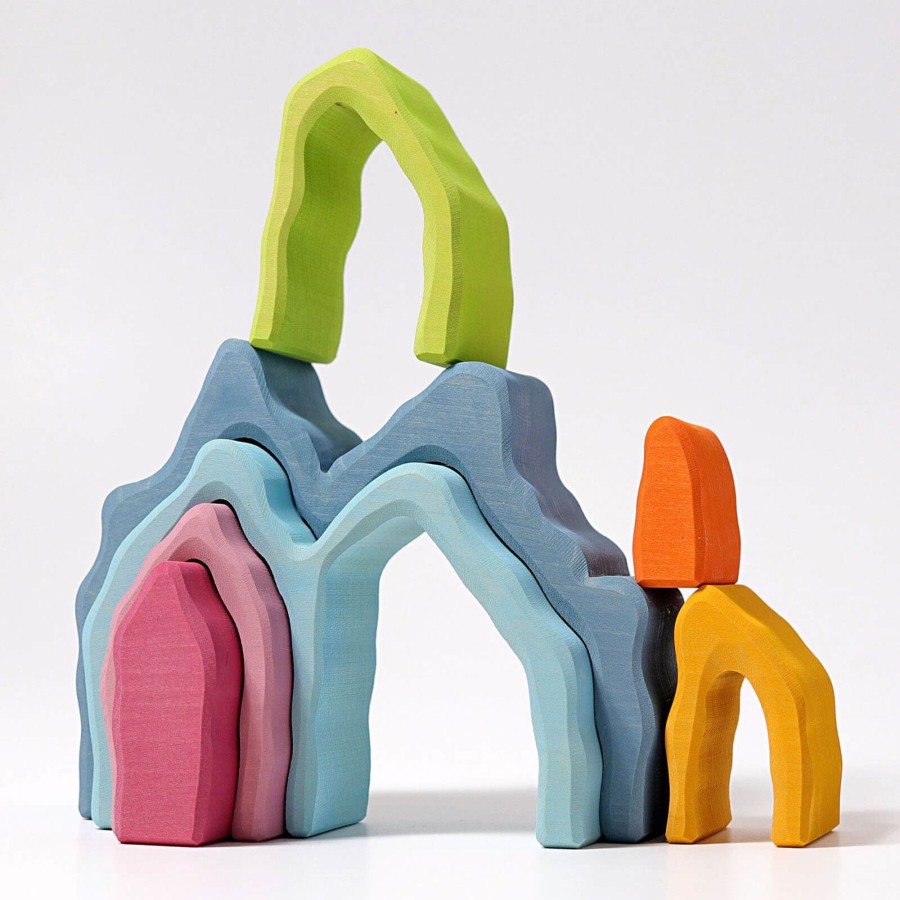 Toys Grimm’s Stacking Toys | Wooden Stacking Cave Arch