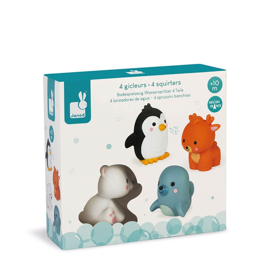 Toys Janod Wooden Toys | 4 Polar Animals Squirters