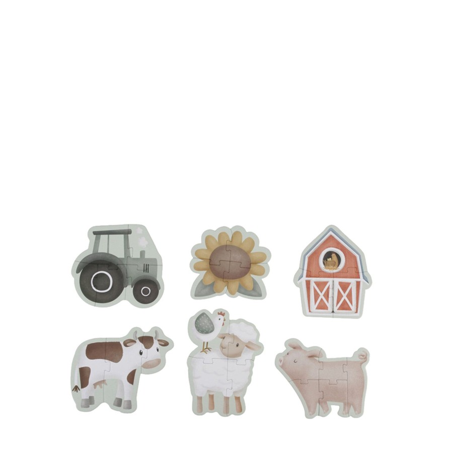 Toys Little Dutch Games, Puzzles, Jigsaws | 6 In 1 Puzzles - Little Farm