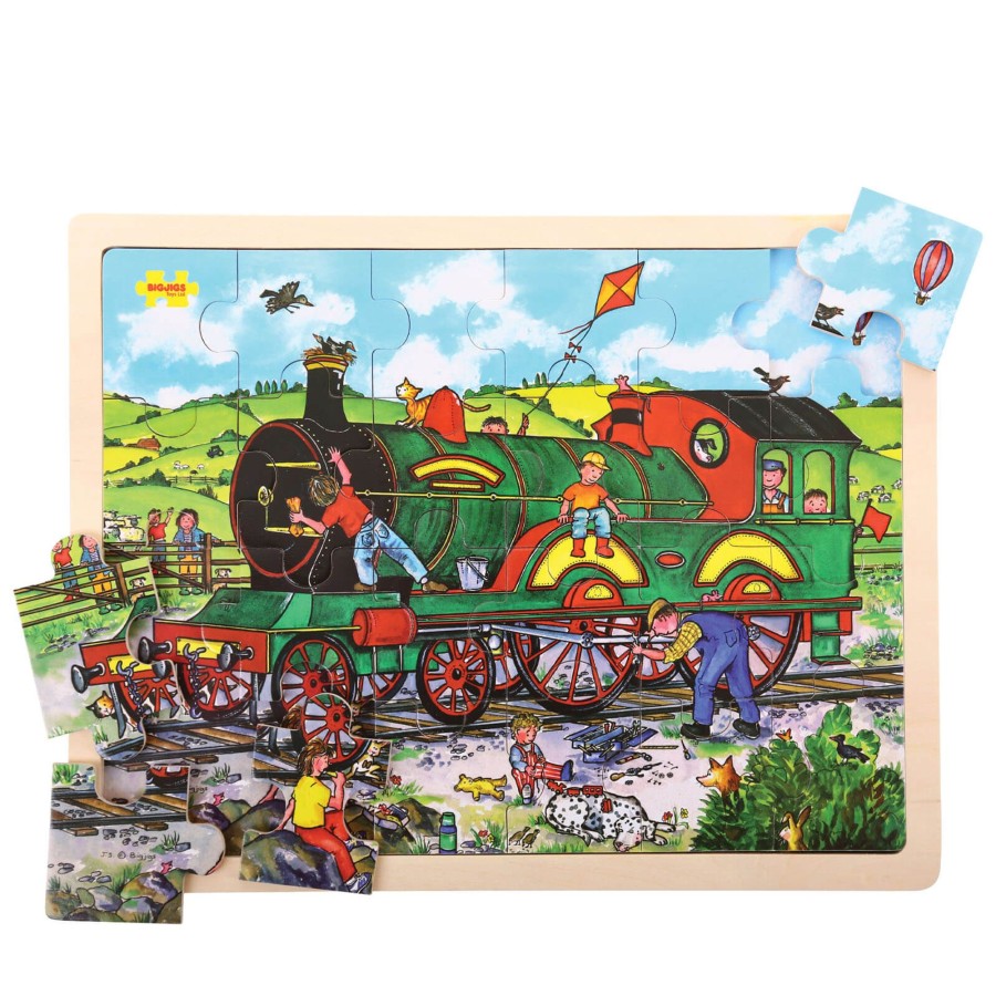 Toys Big Jigs Games, Puzzles, Jigsaws | 24 Piece Tray Puzzle - Train